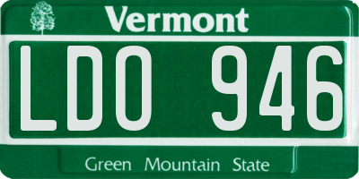VT license plate LDO946