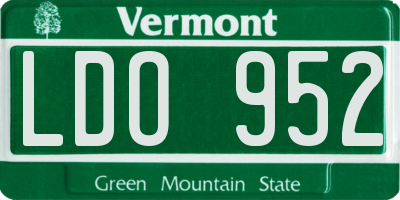 VT license plate LDO952