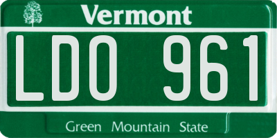 VT license plate LDO961