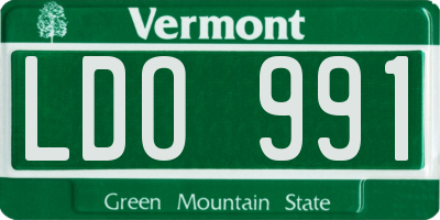 VT license plate LDO991