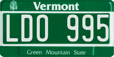 VT license plate LDO995
