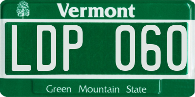 VT license plate LDP060