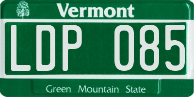 VT license plate LDP085