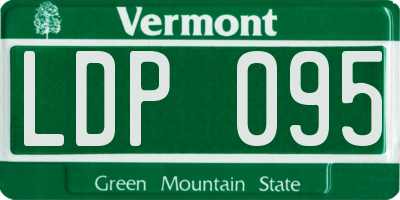 VT license plate LDP095