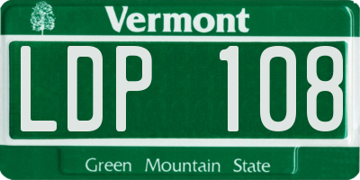 VT license plate LDP108