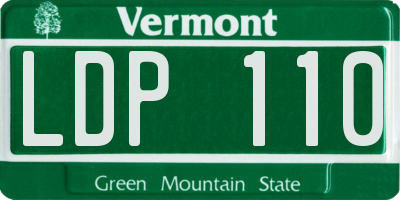 VT license plate LDP110