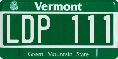 VT license plate LDP111