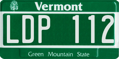 VT license plate LDP112