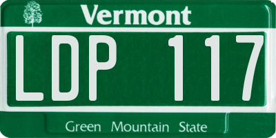 VT license plate LDP117
