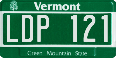 VT license plate LDP121