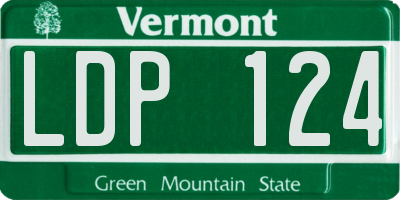 VT license plate LDP124