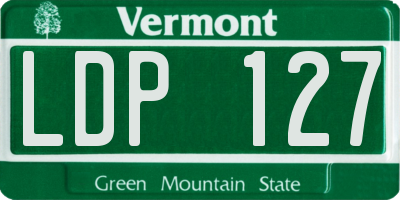 VT license plate LDP127