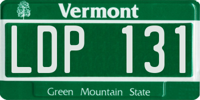 VT license plate LDP131