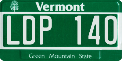 VT license plate LDP140