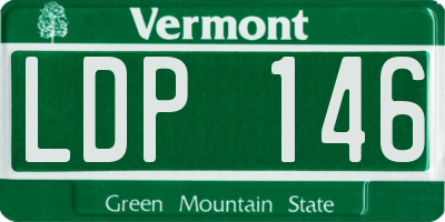 VT license plate LDP146
