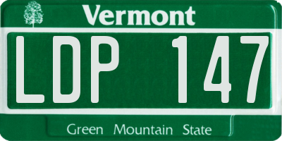 VT license plate LDP147