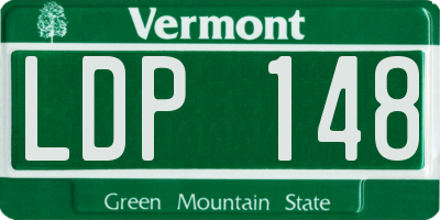 VT license plate LDP148