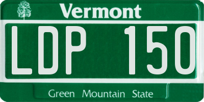 VT license plate LDP150