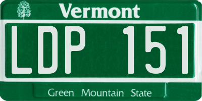 VT license plate LDP151