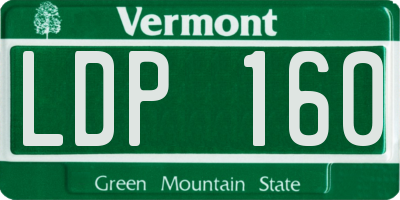 VT license plate LDP160