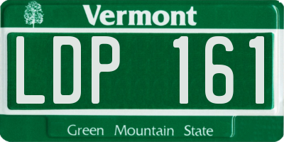 VT license plate LDP161
