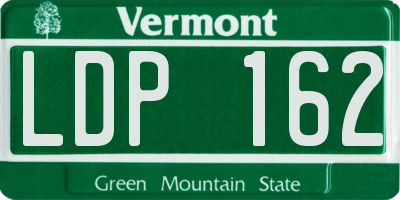 VT license plate LDP162