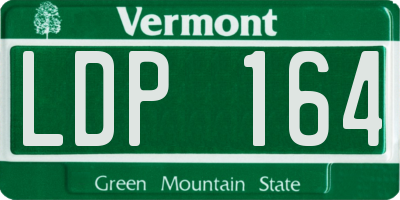VT license plate LDP164