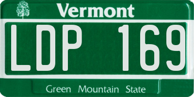VT license plate LDP169