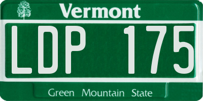 VT license plate LDP175