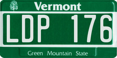 VT license plate LDP176