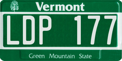 VT license plate LDP177
