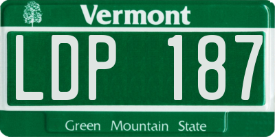 VT license plate LDP187