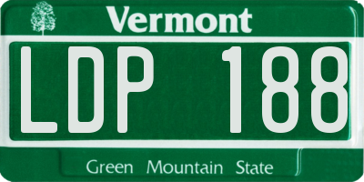 VT license plate LDP188