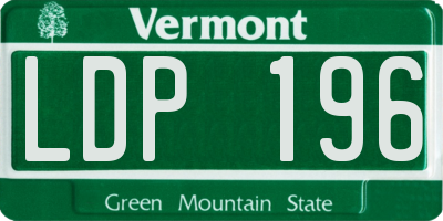 VT license plate LDP196