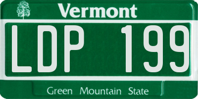VT license plate LDP199