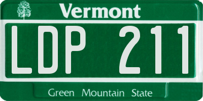 VT license plate LDP211