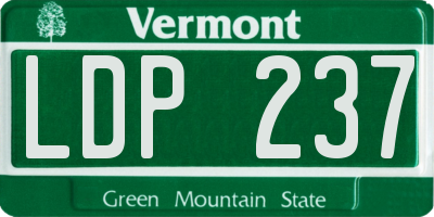 VT license plate LDP237