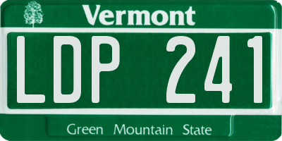 VT license plate LDP241