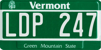 VT license plate LDP247