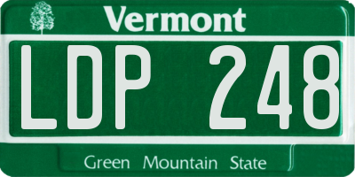 VT license plate LDP248