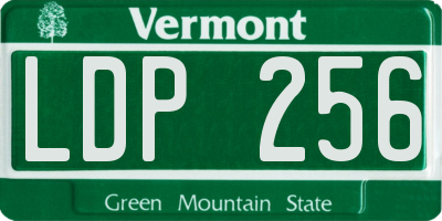 VT license plate LDP256