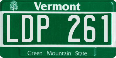 VT license plate LDP261