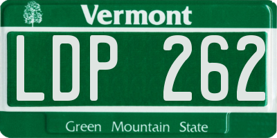 VT license plate LDP262