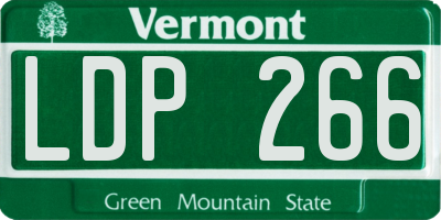 VT license plate LDP266