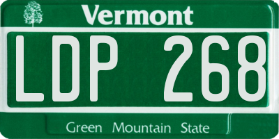 VT license plate LDP268
