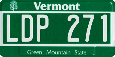 VT license plate LDP271