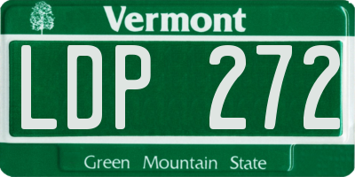 VT license plate LDP272