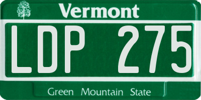 VT license plate LDP275