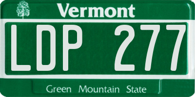 VT license plate LDP277