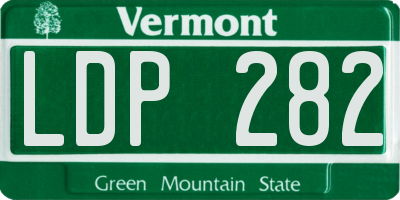 VT license plate LDP282